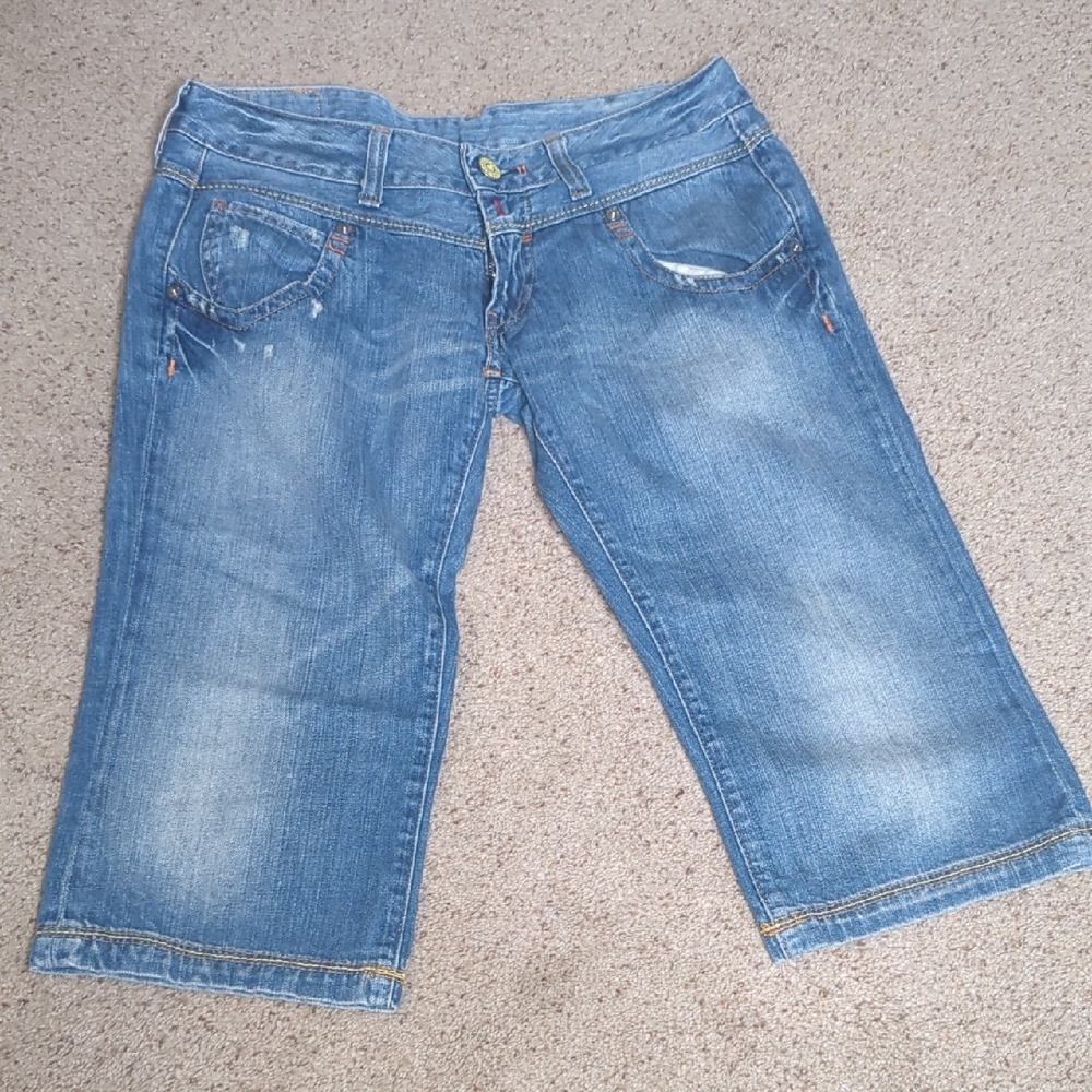 Replay Women's Blue Cropped Denim Jeans 18‎ Inches Length